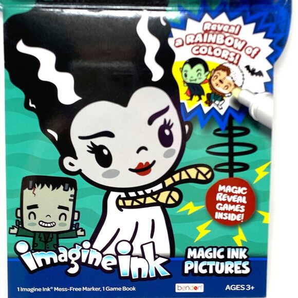 Universal Monsters Halloween Imagine Ink Activity Book Travel Frankenstein - Picture 3 of 11